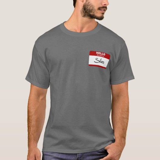 hallo mijn naam is Silas (rood) T-shirt (Voorkant)