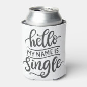 Hallo mijn naam is single grappig blikjeskoeler (Blikje Voorkant)