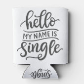 Hallo mijn naam is single grappig blikjeskoeler (Achterkant)