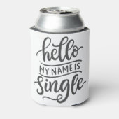 Hallo mijn naam is single grappig blikjeskoeler (Blikje Achterkant)
