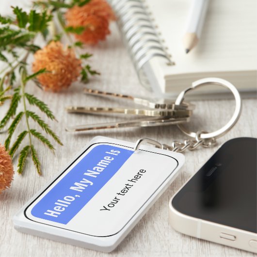 hallo, mijn naam is sleutelhanger (Voorkant Rechts)