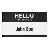 hallo mijn naam is: Solid Black Naambadge (Voorkant)