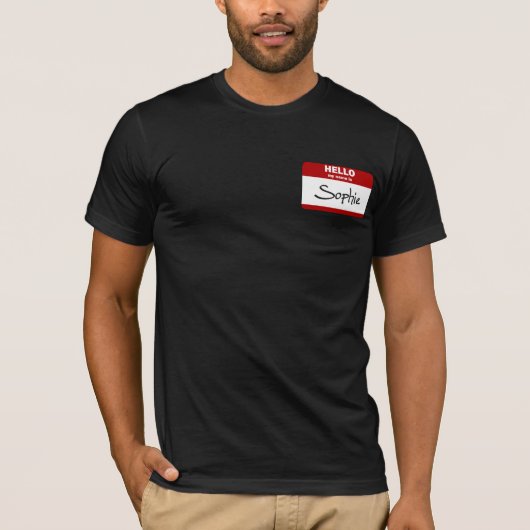 hallo mijn naam is Sophie (rood) T-shirt (Voorkant)