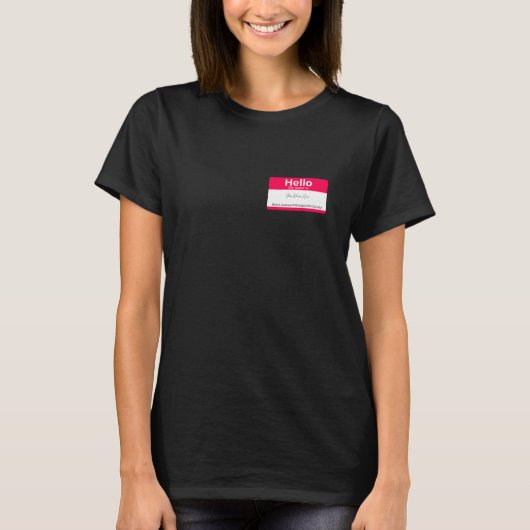 hallo "Mijn naam is..." Spraakpathologie T-shirt (Voorkant)