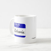 hallo mijn naam is Stephanie (blauw) Koffiemok (Voorkant links)