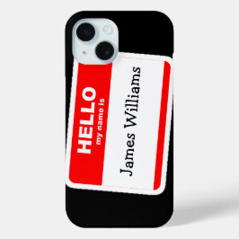 Hallo Mijn naam is Sticker iPhone 15 Case