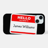 Hallo Mijn Naam Is Sticker iPhone 15 Case (Achterkant horizontaal)