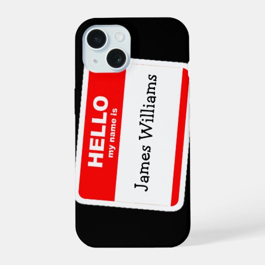 Hallo Mijn Naam Is Sticker iPhone 15 Case (Achterkant)