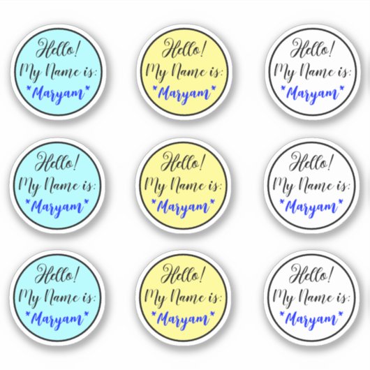 Hallo Mijn naam is Stickers (Casual Label labels) (Voorkant)