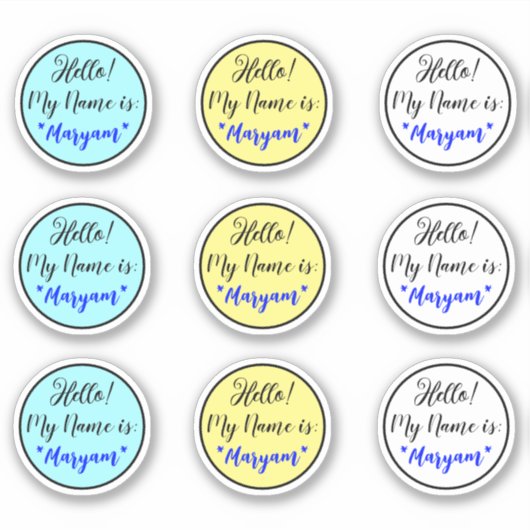 Hallo Mijn Naam Is Stickers (Informele Labelsticke (Voorkant)