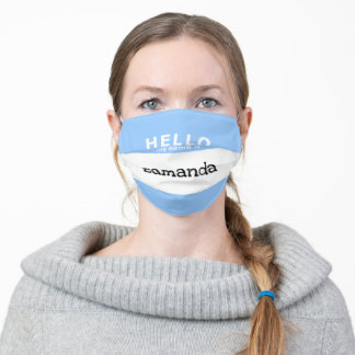 hallo mijn naam is stoffen mondkapje