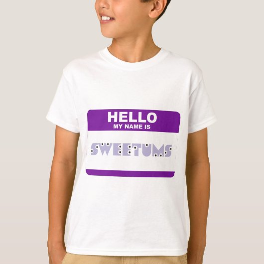 hallo Mijn naam is Sweetums T-shirt (Voorkant)