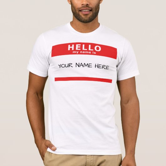 hallo mijn naam is t-shirt (Voorkant)