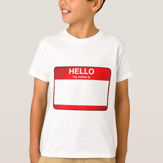 hallo mijn naam is... t-shirt (Voorkant)
