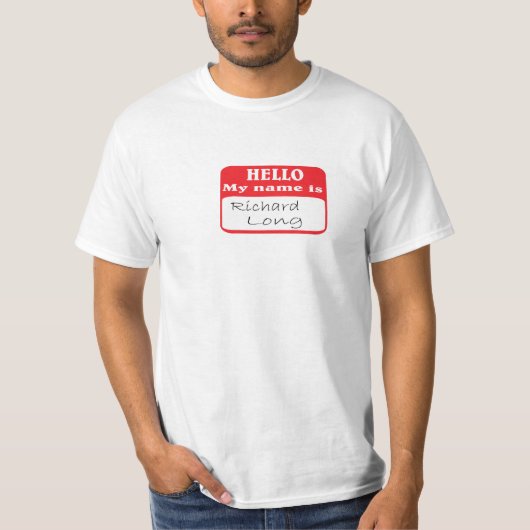 Hallo mijn naam is.... t-shirt (Voorkant)