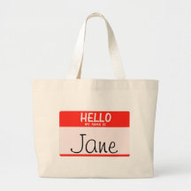 hallo mijn naam is _______ Totebag