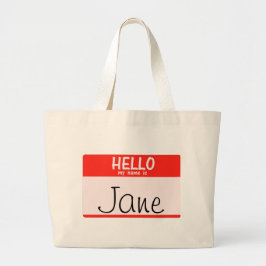 hallo mijn naam is _______ Totebag Grote Tote Bag