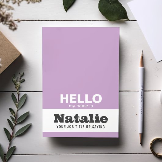 Hallo Mijn naam is trendy typografie monogram op m Post-it® Notes