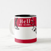 hallo mijn naam is tweekleurige koffiemok (Voorkant links)