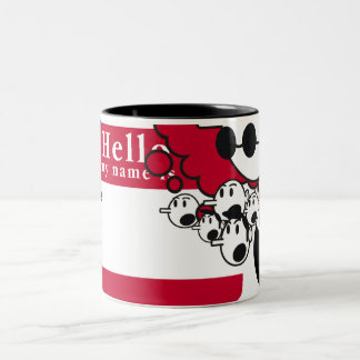 hallo mijn naam is tweekleurige koffiemok