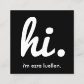 Hallo, mijn naam is vierkante visitekaartje (Voorkant)