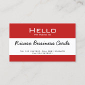 hallo mijn naam is visitekaartje (Voorkant)