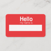 Hallo Mijn Naam Is Visitekaartje (Voorkant)