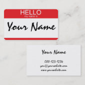 hallo mijn naam is visitekaartje (Voorkant / Achterkant)