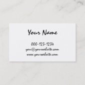 hallo mijn naam is visitekaartje (Achterkant)