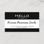 hallo mijn naam is visitekaartje (Voorkant)