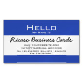 hallo mijn naam is visitekaartje magneet (Voorkant)