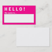 hallo mijn naam is... Visitekaartjes (Voorkant / Achterkant)