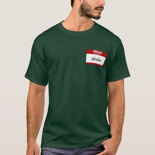 hallo mijn naam is Xander (rood) T-shirt (Voorkant)