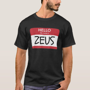 hallo mijn naam is Zeus Funny Greek God Halloween T-shirt