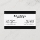 hallo mijn naam is - Zwart - Business Contact Info Visitekaartje (Achterkant)