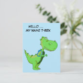 hallo mijn naam TRex Briefkaart (Staand voorkant)
