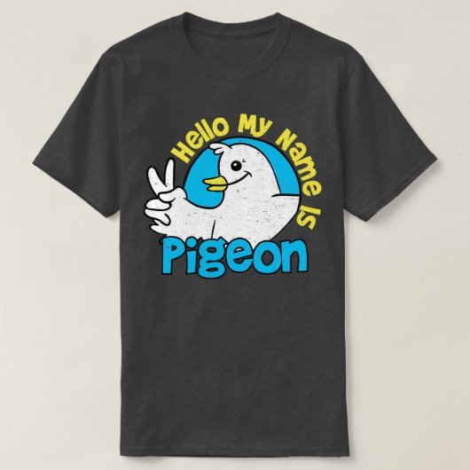 hallo mijn naam zijn duivenvogels t-shirt (Design voorkant)