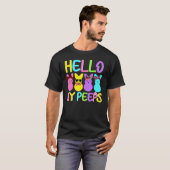hallo Mijn Pëp Happy Pasaster Bunny Eggs Mannen T-shirt (Voorkant volledig)