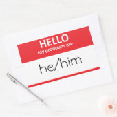 HALLO Mijn voornaamwoorden zijn hij/hem Sticker (Envelop)