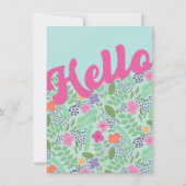 Hallo Millefleur gestileerde bloemen Kaart (Voorkant)