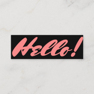 hallo mini-stijl mini visitekaartje