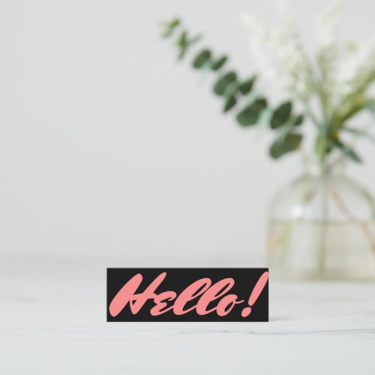 hallo mini-stijl mini visitekaartje (Staand voorkant)