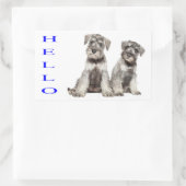 Hallo Miniatuur Schnauzer Puppy Dog Sticker Label (Tas)