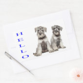 Hallo Miniatuur Schnauzer Puppy Dog Sticker Label (Envelop)