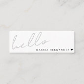 Hallo Minimaal Mini Visitekaartje (Voorkant)