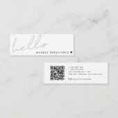 Hallo Minimaal Mini Visitekaartje (Voorkant / Achterkant)