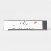 Hallo Minimaal modern script Bureau Naambordje (Voorkant)