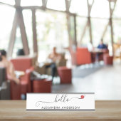 Hallo Minimaal modern script Bureau Naambordje