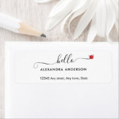 Hallo Minimaal modern script Etiket (Insitu)