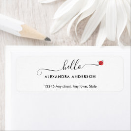 Hallo Minimaal modern script Etiket